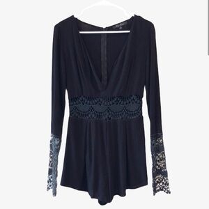 Honey punch Crochet romper - New w/tags